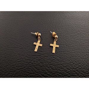 Cross dangle earrings